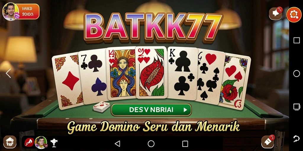 Tampilan gameplay seru dari game Domino BATIK77.