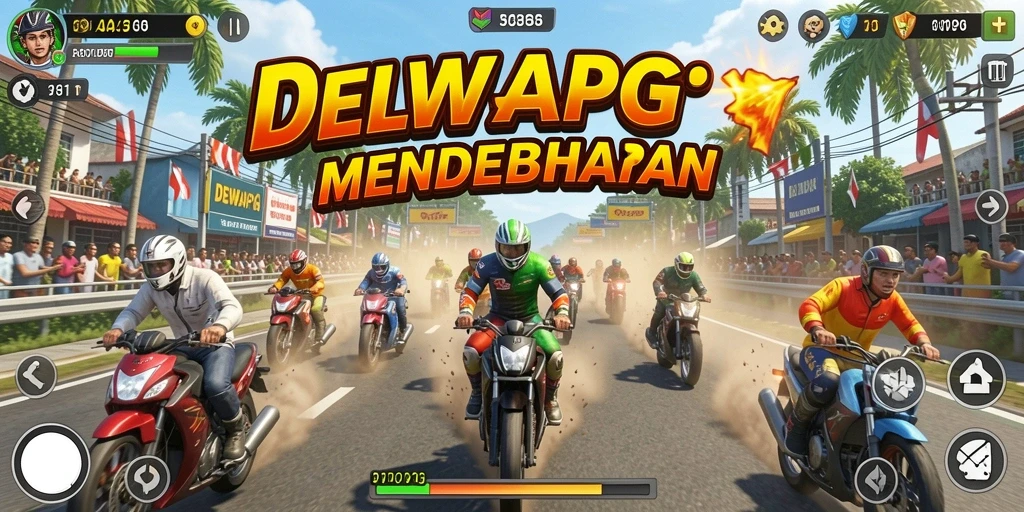 Gameplay seru dari balapan mobil dalam DEWAPG.