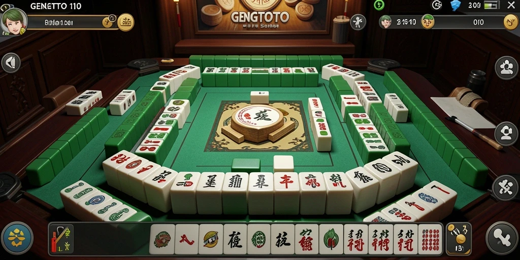 Screenshot gameplay GENGTOTO yang menampilkan momen seru Mahjong.
