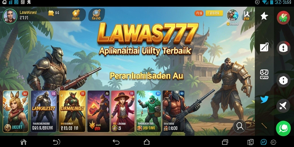 Tampilan utama LAWAS777 menunjukkan pengaturan optimasi perangkat yang mudah.