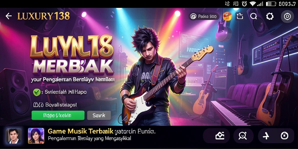Tampilan gameplay menarik LUXURY138 dengan berbagai tantangan musik.