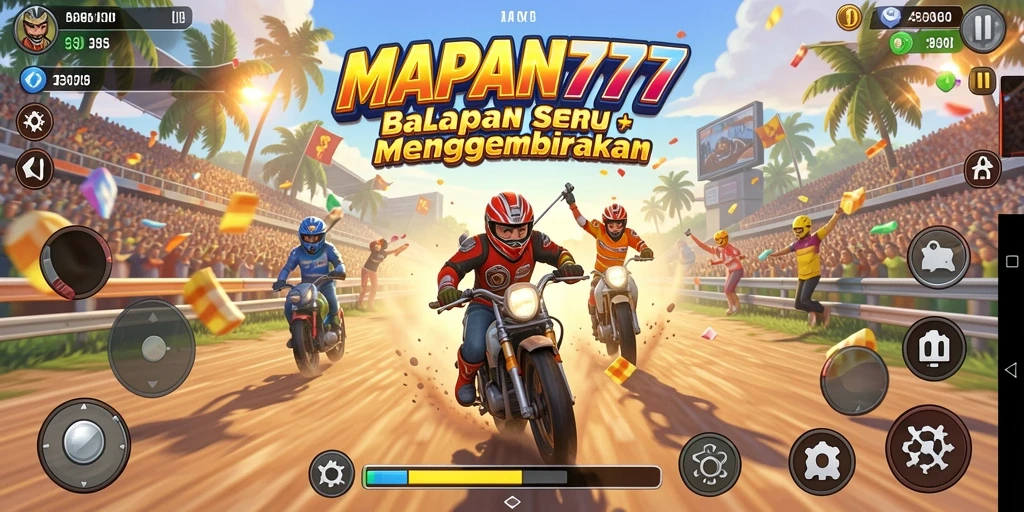 Gameplay seru dengan balapan mendebarkan di MAPAN777.