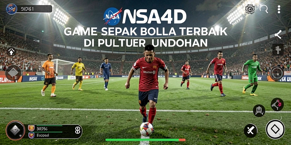 Tampilan gameplay <strong>NASA4D</strong> yang mendebarkan dan penuh aksi pertandingan sepak bola.