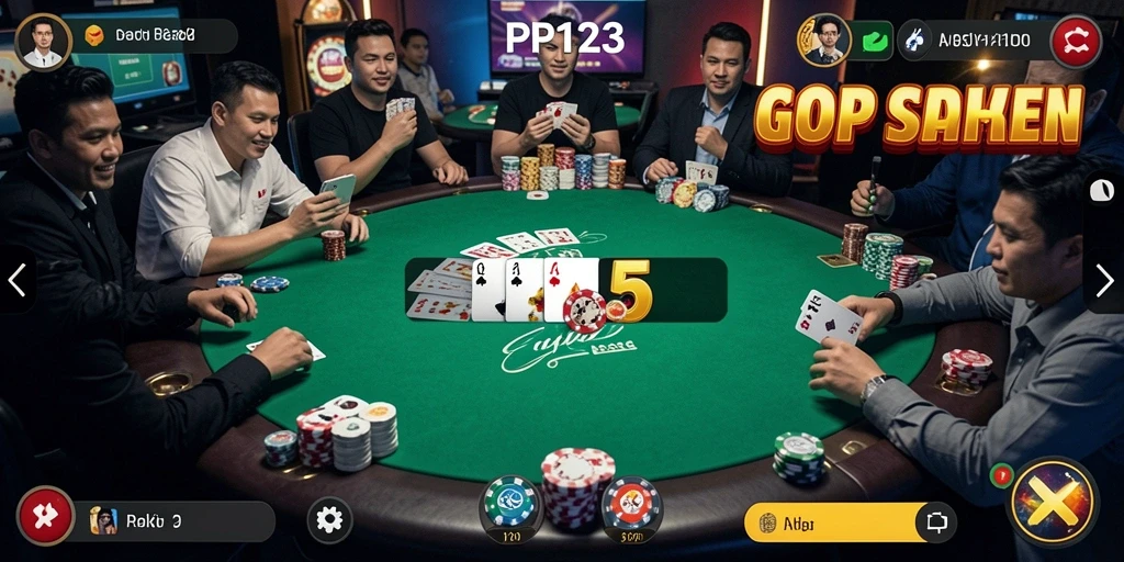 Gameplay seru Poker di PP123 yang menantang pemain.
