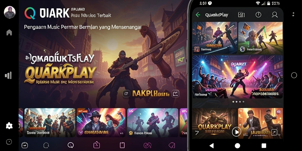 Tampilan gameplay menarik dengan berbagai pilihan lagu musik.