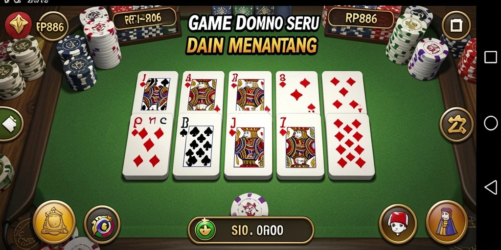 Gameplay seru Domino di RP886 yang menantang dan menyenangkan.