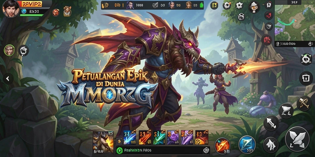 Gameplay menakjubkan RPVIP2 dalam dunia MMORPG yang epik.