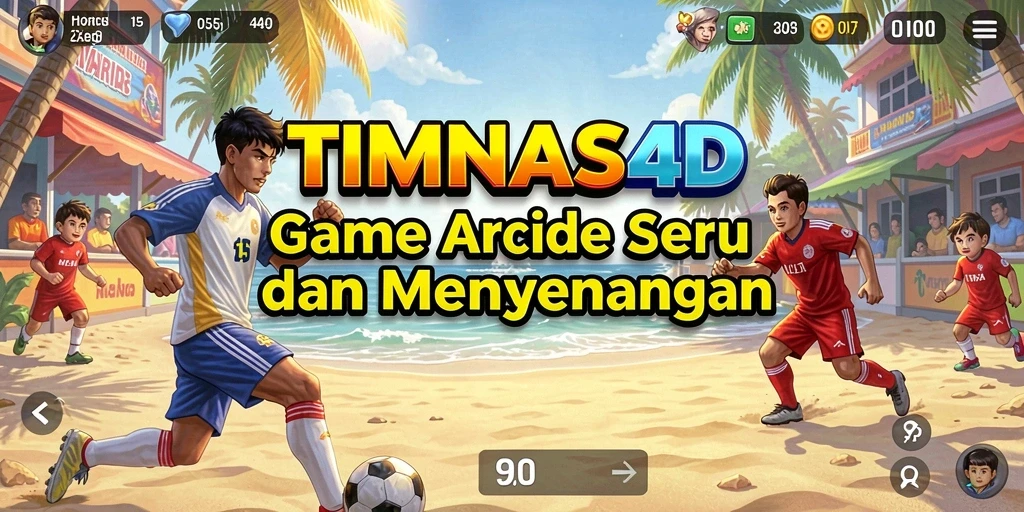 Screenshot utama TIMNAS4D yang menampilkan momen seru gameplay Arcade.