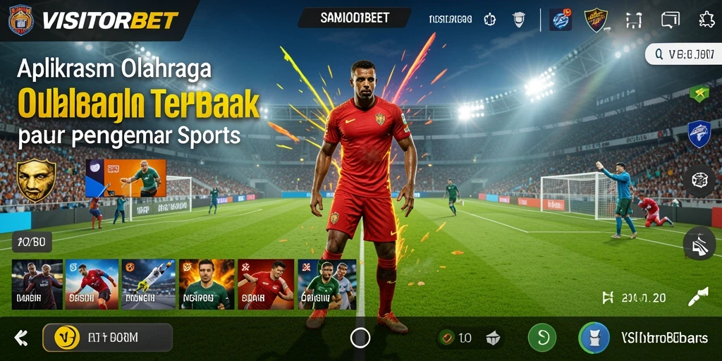 Tampilan gameplay dari aplikasi VISITORBET yang menampilkan berbagai olahraga.